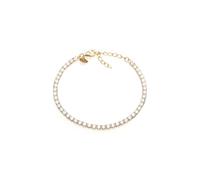 Louis Ciocchetti dal 1887 Pulsera de tenis de plata rosada 925 con circonitas 5A, joya elegante ajustable para mujer, idea de regalo refinada con embalaje de lujo, calidad Made in Italy, 2mm, Plata