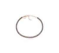 Louis Ciocchetti dal 1887 Pulsera de tenis negra de plata 925 con circonitas 5A, joya elegante ajustable para mujer - Idea de regalo refinada con embalaje de lujo - Calidad Made in Italy, 3 mm, Plata,