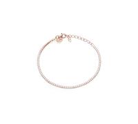 Louis Ciocchetti dal 1887 Pulsera Tenis de Plata Rosada 925 con Circonitas 5A, Joyería Elegante Ajustable para Mujer, Idea de Regalo Refinada con Envase de Lujo, Calidad Made in Italy, 1,5mm, Plata