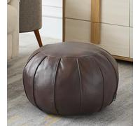 Louis Donné Funda para puf otomano sin relleno, decoración marroquí sintética súper suave hecha a mano, pequeño puf para solución de almacenamiento, taburete para reposapiés, reposapiés para balcón,