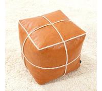 Louis Donné Puf otomano sin relleno, cojín cuadrado de piel sintética de 17.7 pulgadas, funda otomana impermeable para almacenamiento, decoración de sala de estar, dormitorio, silla de oficina (solo