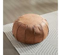 Louis Donné Puf otomano sin relleno, hecho a mano, marroquí, reposapiés redondo, decoración del hogar, funda de puf multifuncional, silla de suelo para sala de estar, oficina, dormitorio, decoración