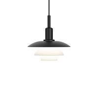Louis Poulsen Lámpara colgante PH 3/3 Negro-blanco. metal-vidrio