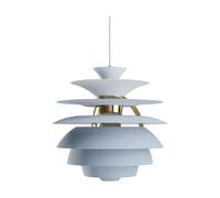 Louis Poulsen Lámpara colgante PH Snowball Dusty blue-brass