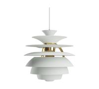 Louis Poulsen Lámpara colgante PH Snowball Dusty green-brass