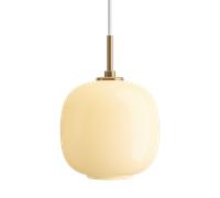 Louis Poulsen Lámpara colgante VL45 Radiohus Ø17.5 cm Brass-pale yellow glass