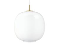 Louis Poulsen Lámpara colgante VL45 Radiohus LED grande Brass-white opal glass