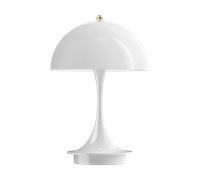 Louis Poulsen Lámpara de mesa portátil Panthella 160 Anniversary Edition Brass metallised-white