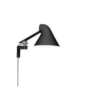 Louis Poulsen Lámpara de pared NJP Negro. brazo corto. LED. 3000k