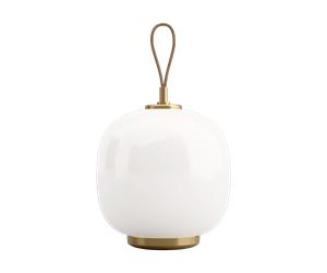 Louis Poulsen Lámpara portátil VL45 Radiohus Ø17.5 cm Brass-white opal glass