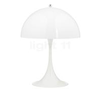 Louis Poulsen Panthella, lámpara de sobremesa, pantalla blanco/base blanco - 55 x ø40 cm