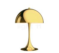 Louis Poulsen Panthella, lámpara de sobremesa, pantalla de latón/base de latón - 43,8 x ø32 cm