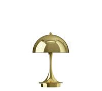 Louis Poulsen Panthella, portable lámpara recargable LED, pantalla latón/pie latón - 16 cm