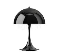 Louis Poulsen Panthella, portable lámpara recargable LED, pantalla negro/pie negro - 25 cm