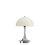 Louis Poulsen Lámpara de mesa Panthella 160 Portable v3 Chrome opal beige