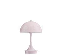 Louis Poulsen Panthella, portable lámpara recargable LED, pantalla opal rosa pálido/pie rosa pálido - 16 cm