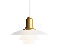 Louis Poulsen PH 2/1, lámpara de suspensión, latón pulido