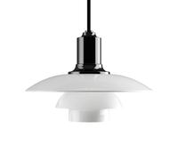 Louis Poulsen Lámpara colgante PH 3½-3 vidrio opal Negro