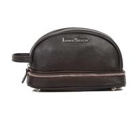 LOUIS STITCH Kit de aseo de cuero italiano para hombre, bolsa organizadora de viaje con múltiples compartimentos, bolsa de aseo de aseo para hombre (TK-100), SC Morena Marrón, Accesorios de viaje