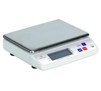LOUIS TELLIER - Balanza Electrónica Profesional - 5kg - IP53 - Precisión 0,5 g - Bandeja Extraíble de Acero Inoxidable - Cocina - Panadería - 22 x 16,5 cm