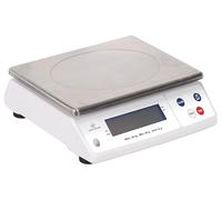 LOUIS TELLIER - Balanza Electrónica Profesional - 30 kg - IP53 - Precisión 2 g - Bandeja Extraíble de Acero Inoxidable - Cocina - Panadería - 29,8 x 23,6 cm