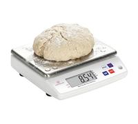 LOUIS TELLIER - Balanza Electrónica Profesional - 5kg - IP53 - Precisión 0,5 g - Bandeja Extraíble de Acero Inoxidable - Cocina - Panadería - 22 x 16,5 cm