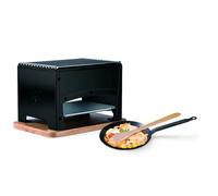 Louis TELLIER - Brasero Nómada - Barbacoa de Mesa de Carbón para Exterior e Interior - Calidad Profesional - Estable y Seguro - Kit Reblochonnade Incluido - Acero Pintado Epoxi