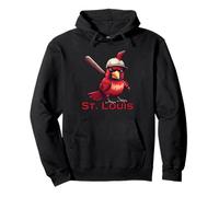 Louis The Cardinal, Aficionado a los Deportes Vintage de béisbol Retro Sudadera con Capucha