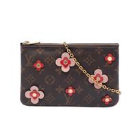 Louis Vuitton Vintage - Pre-owned Blooming Flowers Double Zip Pochette - Pre-owned - Mujer - Marrón - ONE SIZE -