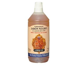 Louis XIII Verdadero Jabón Negro 1L - Limpiador Natural para Suelos de Piedra, Mármol, Gres y Madera | Fórmula Ecológica con Aceite de Linaza | Limpieza Profunda sin Aclarado