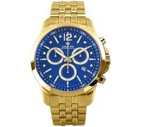 LOUIS XVI Athos le Grand 2.0 3501 - Ø 48 mm - Reloj para hombre - Resistente al agua - Correa dorada - Esfera azul con diamantes - Calibre Ronda Z60