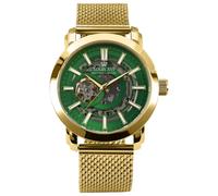 LOUIS XVI Versailles 2.0 Automático 1902 - Ø 43.5 mm - Reloj para hombre - Resistente al agua - Reloj esqueleto - Correa dorada - Esfera verde - Reloj automático, dorado, Pulsera