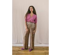 Louise Misha Pants Olivia Khaki Multi Flowers Talla: 34 | Pantalones Outlet | Mujer | Marrón