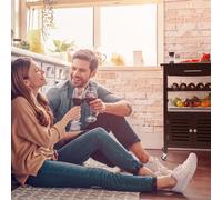 Louisiana Carro de servicio Carro de Cocina 5 estantes Toallero Madera Móvil Klarstein