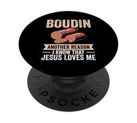 Louisiana Food Lover Snack Foodie Meal Una razón Boudin PopSockets PopGrip Adhesivo