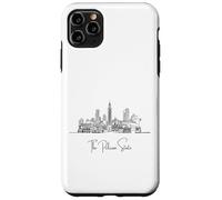 Louisiana Home Black Skyline - Recuerdo artístico de viaje dibujado a mano Carcasa para iPhone 11 Pro Max