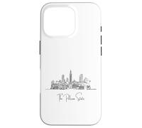 Louisiana Home Black Skyline - Recuerdo artístico de viaje dibujado a mano Carcasa para iPhone 16 Pro