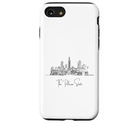 Louisiana Home Black Skyline - Recuerdo artístico de viaje dibujado a mano Carcasa para iPhone SE (2020) / 7 / 8