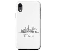 Louisiana Home Black Skyline - Recuerdo artístico de viaje dibujado a mano Carcasa para iPhone XR