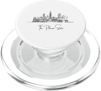 Louisiana Home Black Skyline - Recuerdo artístico de viaje dibujado a mano PopSockets PopGrip para MagSafe