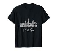 Louisiana Home White Skyline - Recuerdo artístico de viaje dibujado a mano Camiseta