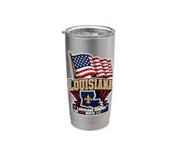 Louisiana Honors The Red White And Blue Vaso térmico de acero inoxidable de doble pared