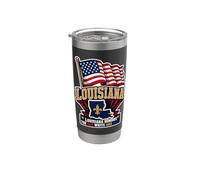 Louisiana Honors The Red White And Blue Vaso térmico de acero inoxidable de doble pared