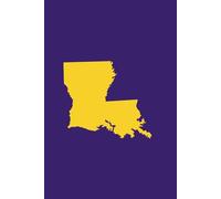 LOUISIANA PURPLE AND GOLD - Premium Lined Journal | 6" x 9" | Soft Cover | 120+ Pages: A High-Quality Writing Notebook - Ideal for School, Work, or Thoughtful Gifts