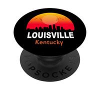 Louisville Kentucky State USA Vintage Retro Sunset City PopSockets PopGrip Adhesivo