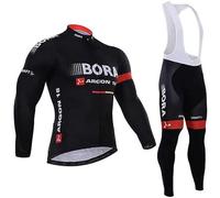 louizumify Traje de Ciclismo de Manga Larga para Hombre con 3 Bolsillos Transpirable Que Absorbe la Humedad de Secado rápido Reflectante Suave