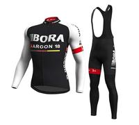 louizumify Traje de Ciclismo de Manga Larga para Hombre con 3 Bolsillos Transpirable Que Absorbe la Humedad de Secado rápido Reflectante Suave