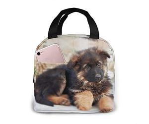 LOUJIN Bolsa de almuerzo para perro pastor alemán bolsa de almuerzo reutilizable aislada bolsa térmica resistente al agua bolsa de comida bolsa de aperitivos
