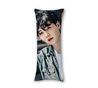 LOUJIN BTS merchandising CM BTS Jimin V Suga Jung Kook Almohada de doble cara para el cuerpo almohada moderna para interiores y exteriores C 45 cm x 45 cm