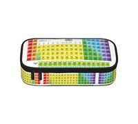 LOUJIN Estuche para lápices con estampado de tabla periódica de elementos químicos de gran capacidad, estuche portátil para niños, niñas, adultos y O